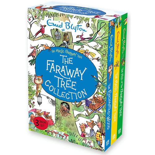 Step into a world of wonder with Enid Blyton’s Faraway Tree Collection, a captivating 3-book boxed set that has enchanted generations of young readers.

This beautifully packaged edition includes The Enchanted Wood, The Magic Faraway Tree, and The Folk of the Faraway Tree three timeless tales filled with magic, mystery, and unforgettable characters.

Follow siblings Joe, Beth, and Frannie as they discover the magical Faraway Tree in the Enchanted Wood, where each visit to the top leads to a new fantastical land.

From the Land of Spells to the Land of Do-As-You-Please, children will meet whimsical friends like Moonface, Silky the fairy, and Saucepan Man in stories that spark imagination and joy.

What’s Inside:

 The Enchanted Wood

 The Magic Faraway Tree

 The Folk of the Faraway Tree

 Paperback format in a plastic-free slipcase

 Ideal for ages 7+

Perfect for birthdays, holidays, or building a child’s personal library, this collection is a magical gateway to classic storytelling