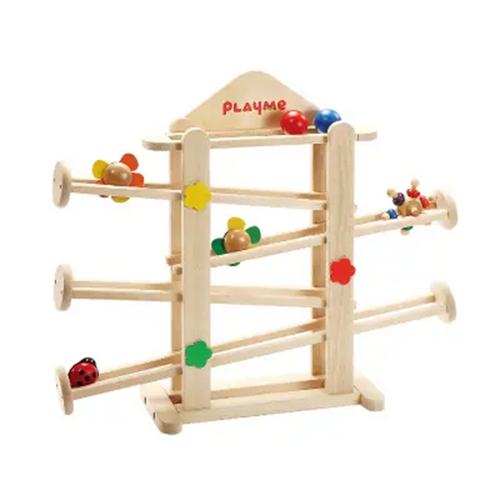 Delight your little one with the PlayMe Flower Garden, a beautifully handcrafted wooden spinner run designed to spark curiosity and joy in children aged 18 months and up.

Made from ethically sourced beech timber and coloured with safe vegetable dyes, this engaging toy combines movement, colour, and nature-inspired shapes to support early development.

The Flower Garden features:

 4 smooth wooden slopes

 A collection of vibrant spinners including flowers, balls, and a ladybug

 Eco-friendly materials and finishes

Designed in Taiwan and independently tested for safety, this toy encourages:

Fine motor skills

Visual tracking

Cause-and-effect learning

Whether at home or in a childcare setting, the PlayMe Flower Garden is a charming and educational addition to any toddler’s playtime.

Ages 18 months+