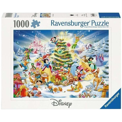 Celebrate the magic of the holidays with Ravensburger’s A Disney Christmas Eve Puzzle.

This 1000-piece jigsaw brings together beloved Disney characters in a festive winter scene, filled with twinkling lights, decorated trees, and joyful holiday cheer.

Crafted with Ravensburger’s world-renowned quality, it’s the perfect puzzle for family fun during the Christmas season.

Enchanting Disney design: Features Mickey, Minnie, and friends enjoying a magical Christmas Eve.

Premium Ravensburger quality: Precision-cut pieces with a glare-free linen finish for a perfect fit.

Puzzle size: Completed puzzle measures approx. 70 x 50 cm.

Age suitability: Recommended for ages 12+; ideal for Disney fans and puzzle enthusiasts.

Collectible holiday edition: A seasonal puzzle that makes a wonderful keepsake.