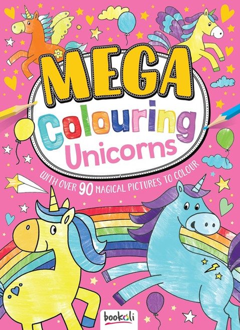 Step into a magical world of sparkle, rainbows, and imagination with Mega Colouring Unicorns, a bumper-sized colouring book filled with enchanting unicorn scenes designed to delight young creators.

Bursting with big, easy‑to‑colour illustrations, this book encourages creativity, fine motor skills, and hours of calming, screen‑free fun.

With over 90 pages of whimsical artwork featuring unicorn friends, rainbow landscapes, and mystical adventures, children can explore a world of wonder while building confidence in early colouring skills.

Perfect for ages 3+, this book is ideal for rainy days, school holidays, travel, or quiet time at home.

A must‑have for unicorn lovers and a charming gift for birthdays, Christmas, or everyday creative play.