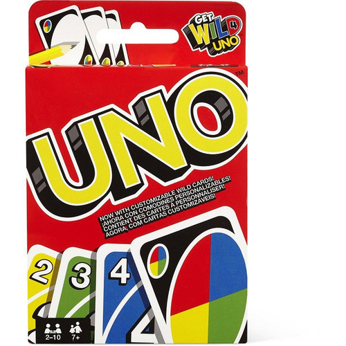 UNO is the classic card game that’s easy to pick up and impossible to put down!
Players take turns matching a card in their hand with the current card shown on top of the deck either by colour or number.
Special action cards deliver game-changing moments as they help you defeat your opponents. UNO is the classic card game that’s easy to pick up and impossible to put down!
Players take turns matching a card in their hand with the current card shown on top of the deck either by colour or number.
Special action cards deliver game-changing moments as they help you defeat your opponents.