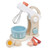 Lets Make a cake!
This wooden cake mixer comes with a blue bowl, a metal whisk that turns with the top button.  There is a clacking button to select speed, and the arm with the whisk can be lifted to remove the bowl.
Also includes a 2-part egg and 3 measuring spoons
The perfect accessory to playtime Lets Make a cake!
This wooden cake mixer comes with a blue bowl, a metal whisk that turns with the top button.  There is a clacking button to select speed, and the arm with the whisk can be lifted to remove the bowl.
Also includes a 2-part egg and 3 measuring spoons
The perfect accessory to playtime