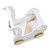 The Sweet Swan Prams is a graceful and pretty wooden pram that will enchant little ones during their imaginative playtime adventures.
The pram is shaped like a swan, with elegant cutout features and a fabric canopy. Its pristine white color adds to its charm.
Crafted from natural wood, the wheels feature rubber trim for smooth movement.
The pram comes complete with everything needed to keep the baby comfortable: a blush-colored mattress, a small muslin blankie, and a pillow adorned with a luxurious frill.
Pretend play with dolls encourages social and empathic skills, whether kids engage in cooperative play or enjoy solo adventures.
Age Range: Suitable for ages 18 months and up.
Let your little ones create magical moments with this enchanting Sweet Swan Pram! The Sweet Swan Prams is a graceful and pretty wooden pram that will enchant little ones during their imaginative playtime adventures.
The pram is shaped like a swan, with elegant cutout features and a fabric canopy. Its pristine white color adds to its charm.
Crafted from natural wood, the wheels feature rubber trim for smooth movement.
The pram comes complete with everything needed to keep the baby comfortable: a blush-colored mattress, a small muslin blankie, and a pillow adorned with a luxurious frill.
Pretend play with dolls encourages social and empathic skills, whether kids engage in cooperative play or enjoy solo adventures.
Age Range: Suitable for ages 18 months and up.
Let your little ones create magical moments with this enchanting Sweet Swan Pram!