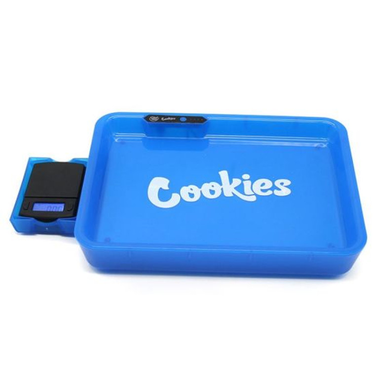 LED Rolling Tray with Grinder Cookies Runty Manual Control Rechargeable High-Quality Light Effect Glow Tray Cigarette Accessory