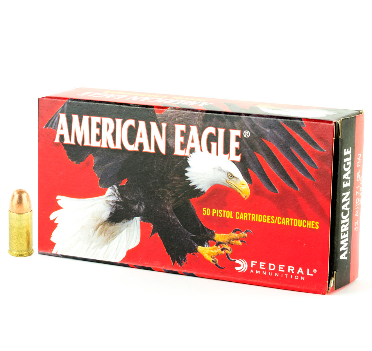 Federal American Eagle .32 ACP Ammo 71gr Total Metal Jacket 50/Box