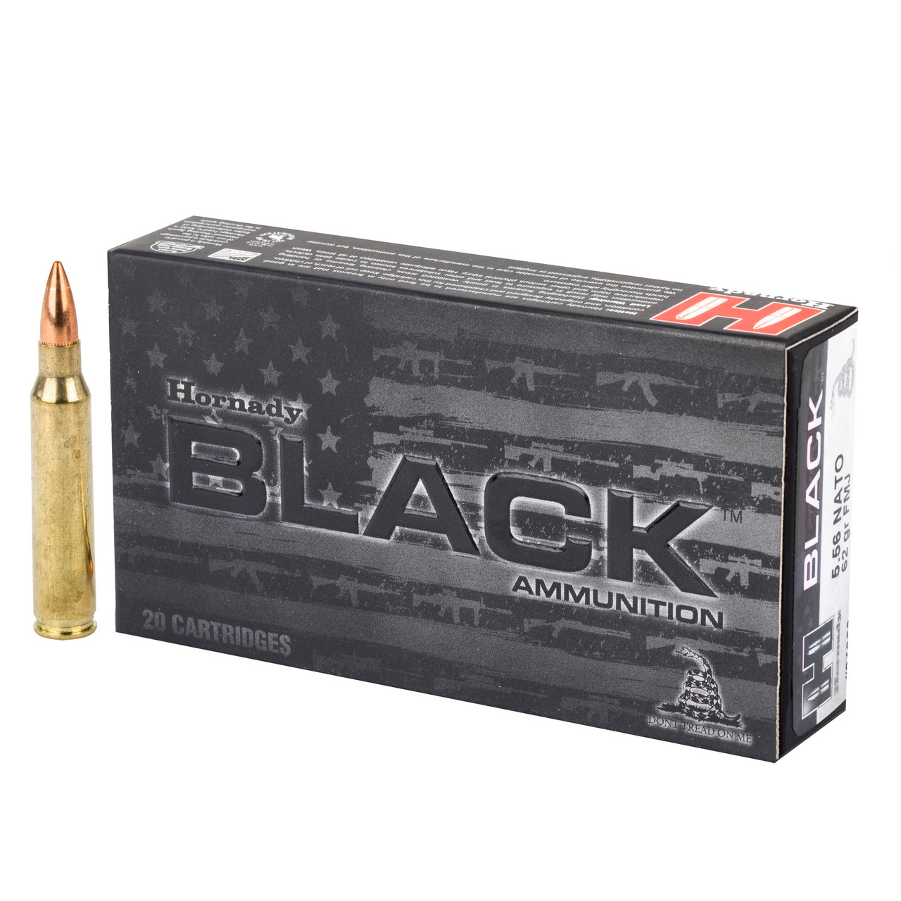 Hornady BLACK 5.56x45mm NATO 62gr Full Metal Jacket 20/Box