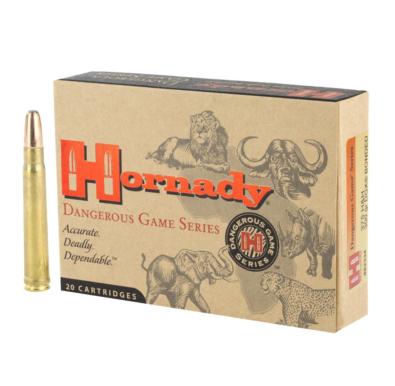Hornady Dangerous Game .375 H&H Magnum Ammo 300gr DGX Bonded 20/Box