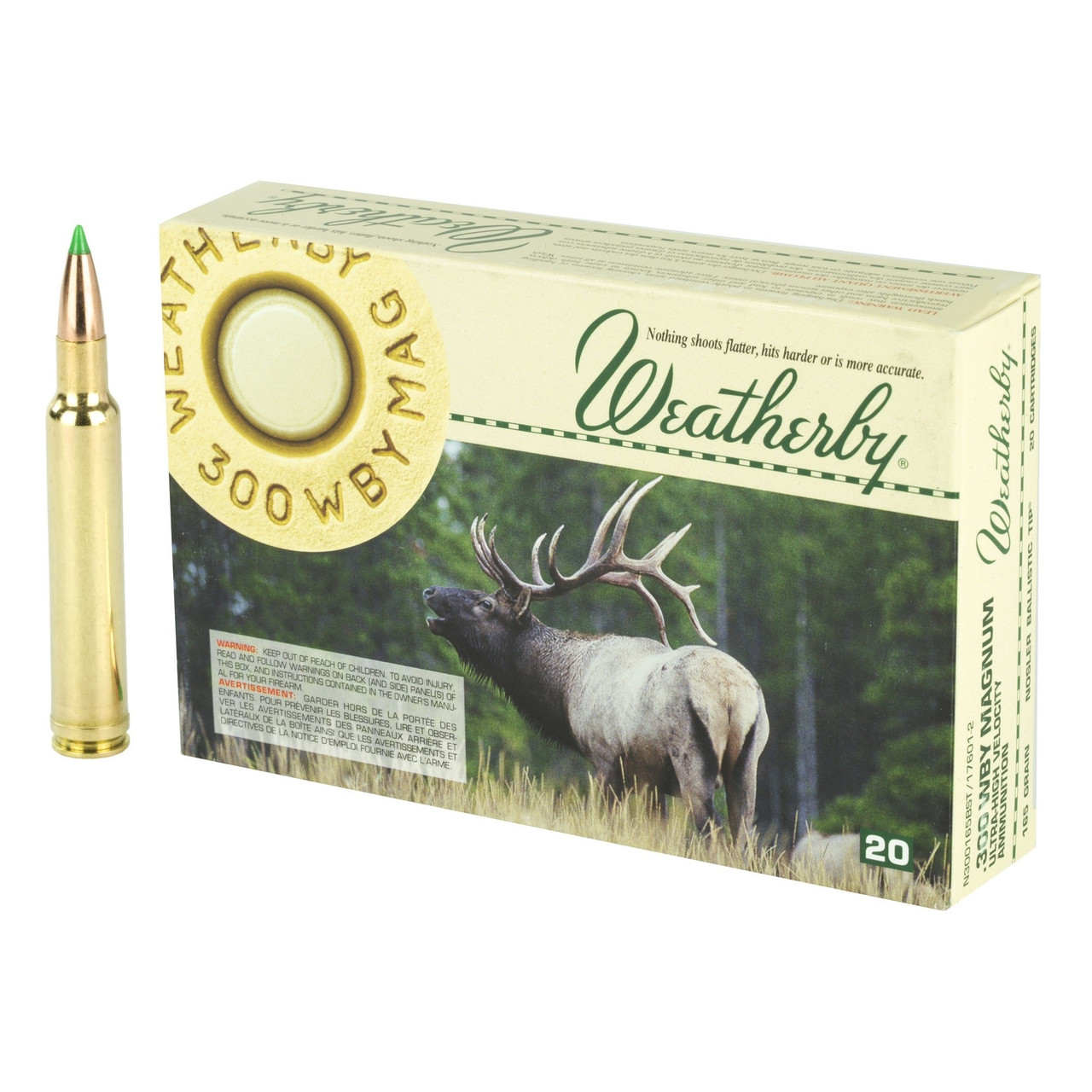 Weatherby Select Plus 300 Weatherby Magnum 165gr Ammo Nosler Ballistic Tip Box