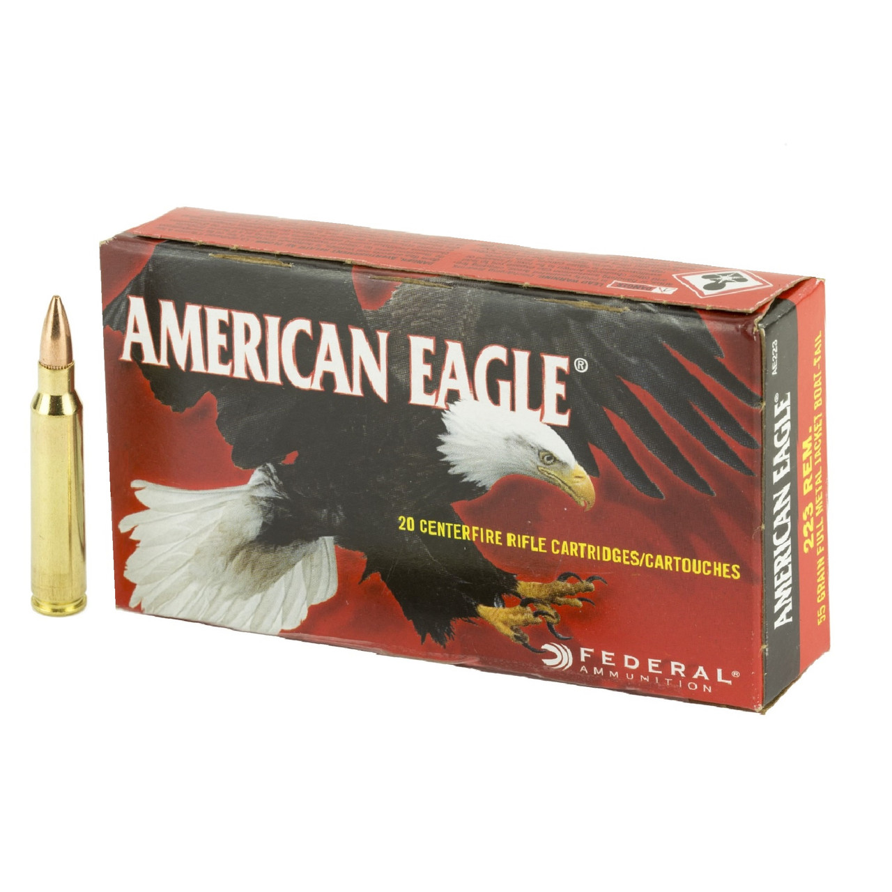 Federal American Eagle Ammunition 223 Remington 55gr Full Metal Jacket Boat Tail 20box 