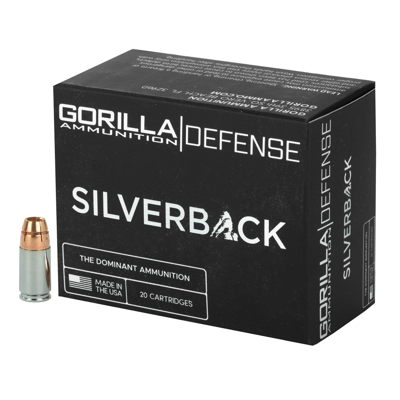 Gorilla Silverback Self Defense 380 Acp 95gr Solid Copper Hollow Point Lead Free Box Gorilla Silverback Self Defense 380 Acp 95gr Solid Copper Hollow Point Lead Free Box