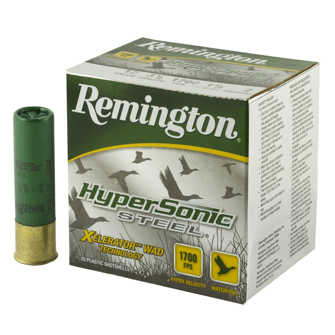 Remington HyperSonic Steel 12ga Ammo 3-1/2 1-3/8 oz #2 Non-Toxic