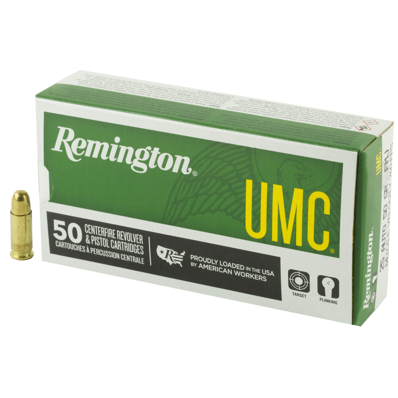 Remington UMC .25 ACP 50gr Full Metal Jacket 50/Box - MUNITIONS EXPRESS