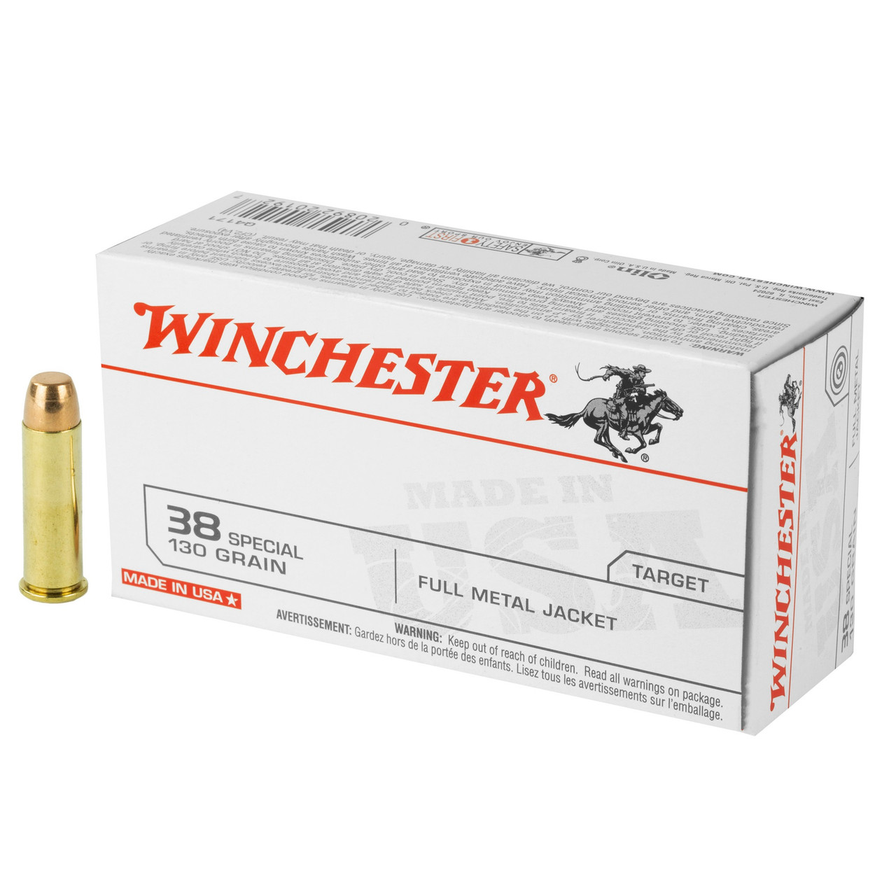 Millas Metropolitano regalo Winchester USA Target .38 Special 130gr Full Metal Jacket 50/Box -  MUNITIONS EXPRESS