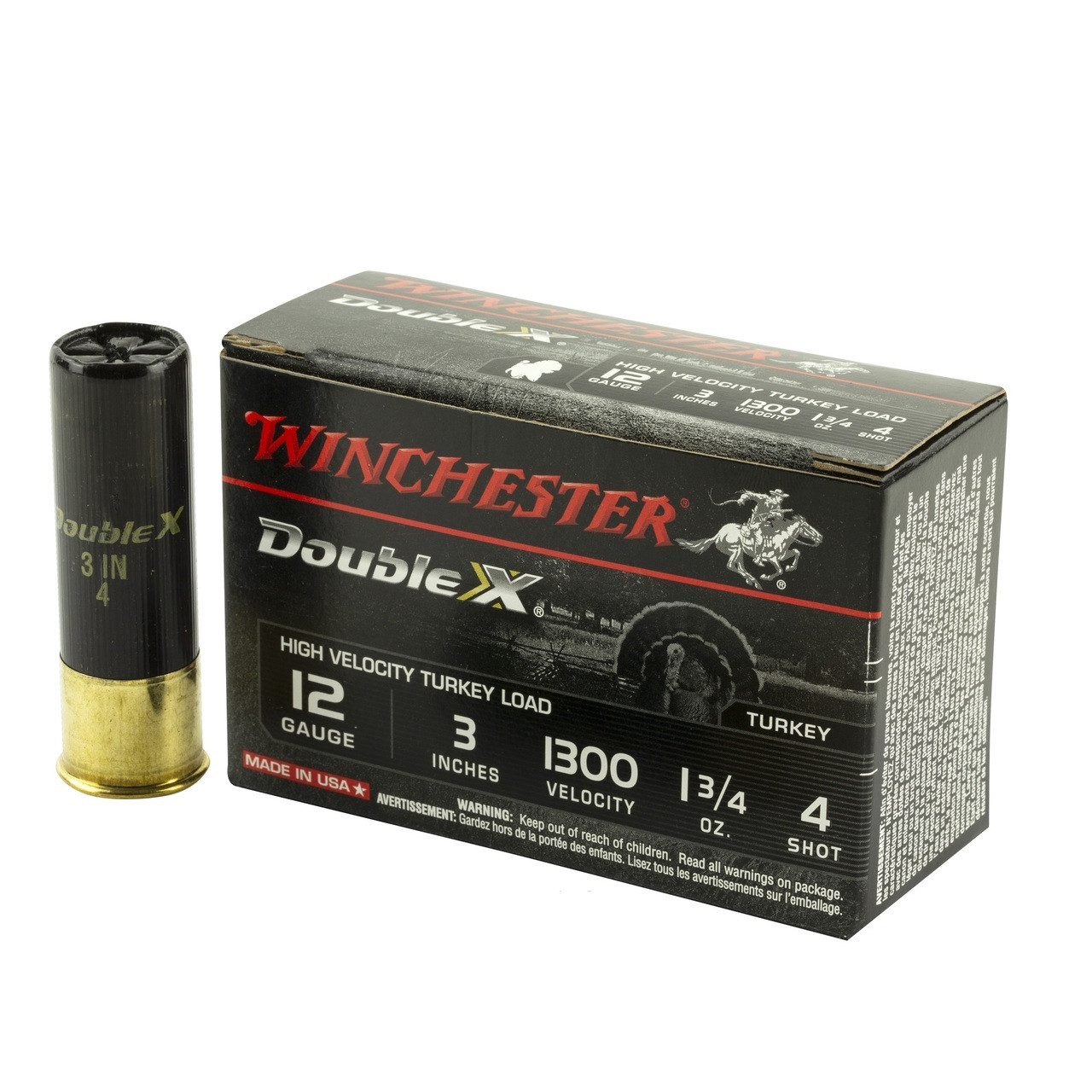 Winchester Double X Turkey 12ga 3" 13/4 oz 4 Copper Plated Lead Shot