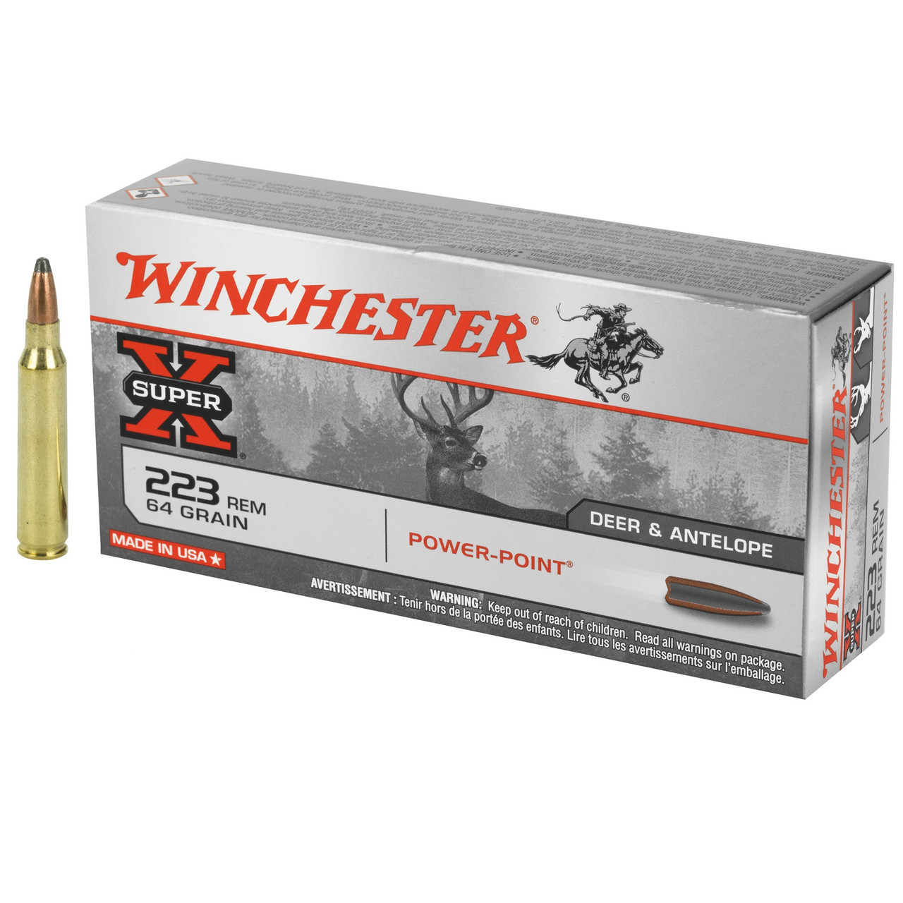 Winchester Super-X .223 Remington 64gr Power-Point 20/Box
