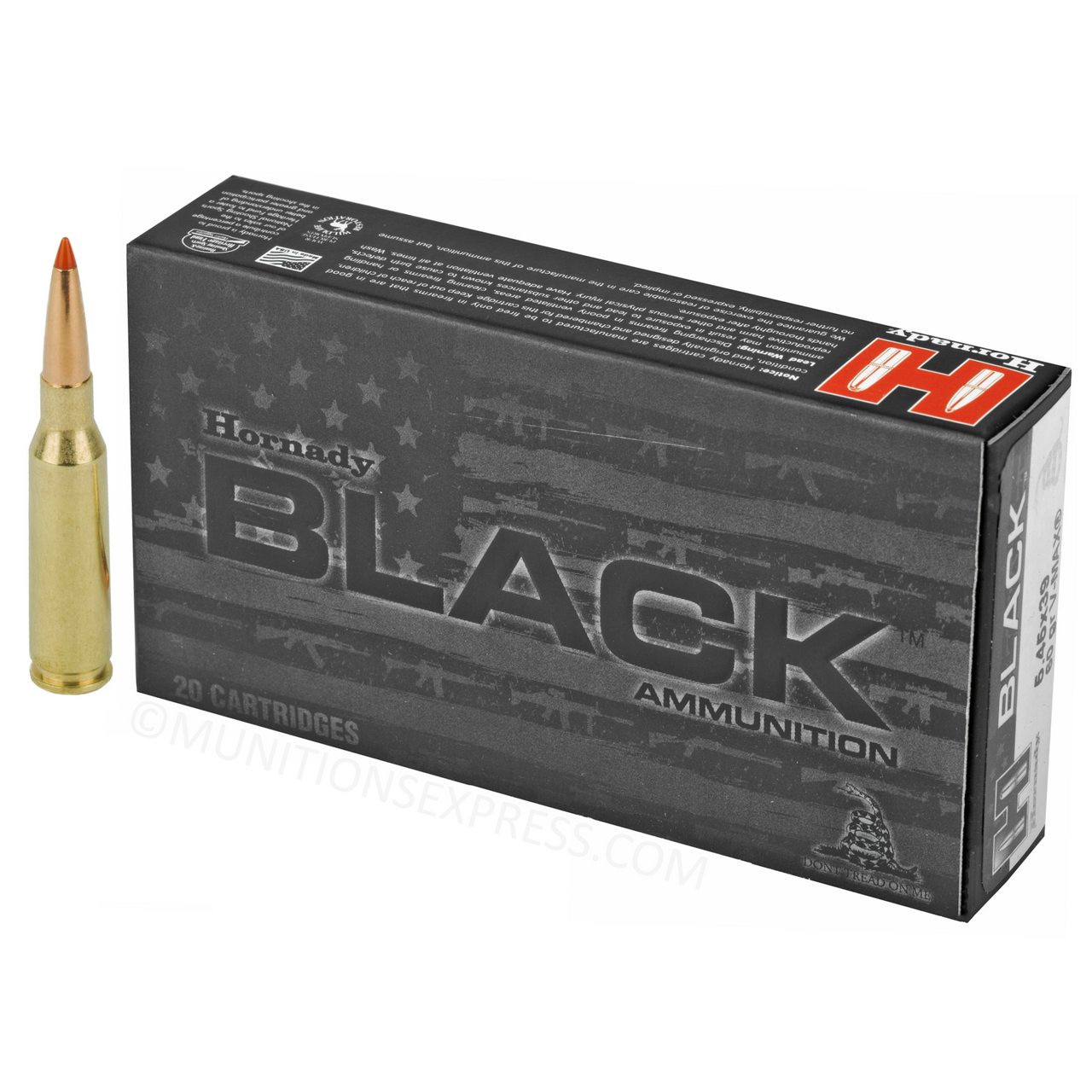 Hornady BLACK 5.45x39mm Ammo 60gr V-MAX 20/Box