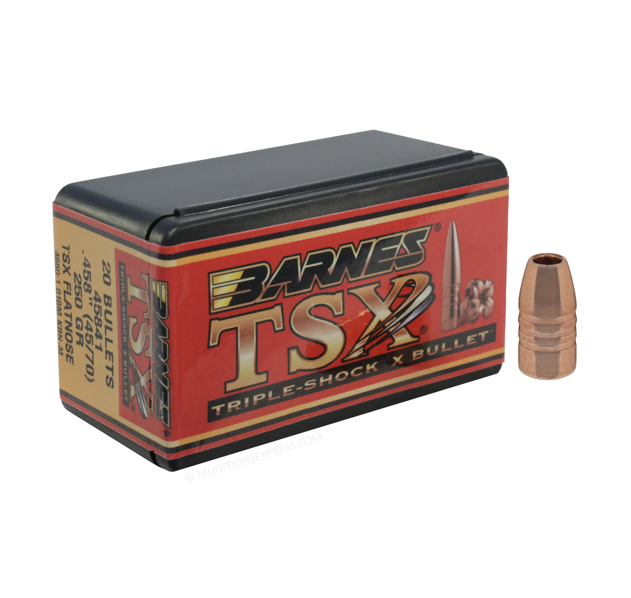 Barnes TripleShock X (TSX) .458 Caliber / .4570 (.458 Diameter) 300gr