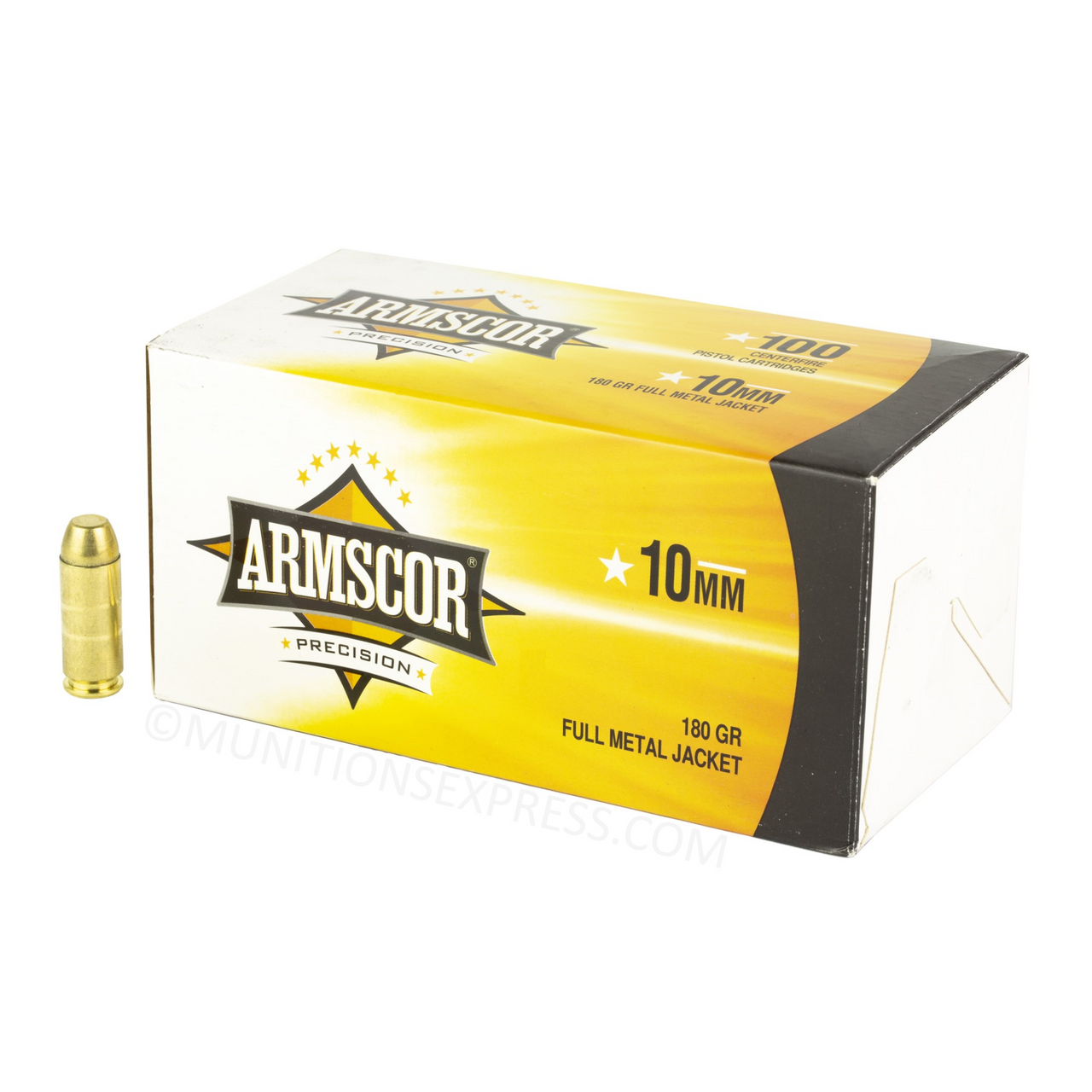 Armscor 10mm Auto Ammo 180gr Full Metal Jacket 100box 3743