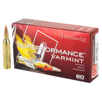 Brand: Hornady Ammo | MPN: 8343 | Use: Hunting (Varmint) | Caliber: .243 Winchester | Grain: 58 | Bullet: Polymer Tip | MUNITIONS EXPRESS