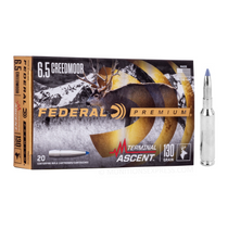 Federal Premium Terminal Ascent 6.5mm Creedmoor 130gr Polymer Tip Bonded Boat Tail 20/Box