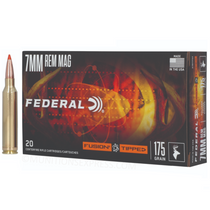 Brand: Federal Ammo | MPN: F7RTFS2 | Use: Hunting (Deer, Hogs) | Caliber: 7mm Rem Mag | Grain: 175 | Bullet: Bonded Polymer Tip | MUNITIONS EXPRESS