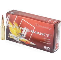 Brand: Hornady Ammo | MPN: 81423 | Use: Hunting (Deer) | Caliber: .25 Creedmoor | Grain: 112 | Bullet: Polymer Tip | MUNITIONS EXPRESS