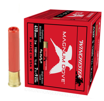 Brand: Winchester Ammo | MPN: MD41379 | Use: Hunting (Dove) | Gauge: .410 Bore | Length: 3” | Shot Size: #7-1/2, #9 | Shot Weight: 3/4 oz | MUNITIONS EXPRESS