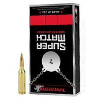 Brand: Winchester Ammo | MPN: SM65CM | Use: Competition, Target | Caliber: 6.5mm Creedmoor | Grain: 140 | Bullet: Hollow Point Boat Tail | MUNITIONS EXPRESS
