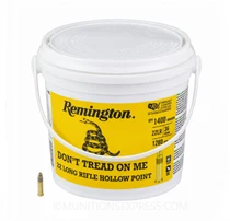 Brand: Remington Ammo | MPN: 21279 | Use: Target, Small Game | Caliber: .22 Long Rifle (.22 LR) | Grain: 36 | Bullet: Brass Plated Hollow Point | MUNITIONS EXPRESS