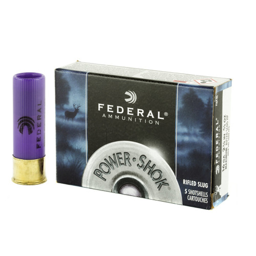 Federal Premium Power-Shok 16ga 2-3/4" 4/5 oz Hollow Point Rifled Slug 5/Box