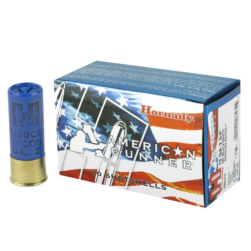 Hornady American Gunner 12ga 2-3/4" Reduced Recoil 00 Buckshot 8 Pellets 10/Box Hornady American Gunner 12ga 2-3/4" Reduced Recoil 00 Buckshot 8 Pellets 10/Box