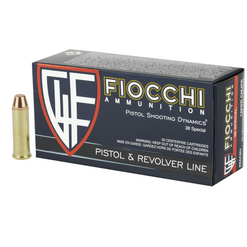 Fiocchi Shooting Dynamics .38 Special 125gr Complete Metal Jacket Flat Point 50/Box Fiocchi Shooting Dynamics .38 Special 125gr Complete Metal Jacket Flat Point 50/Box