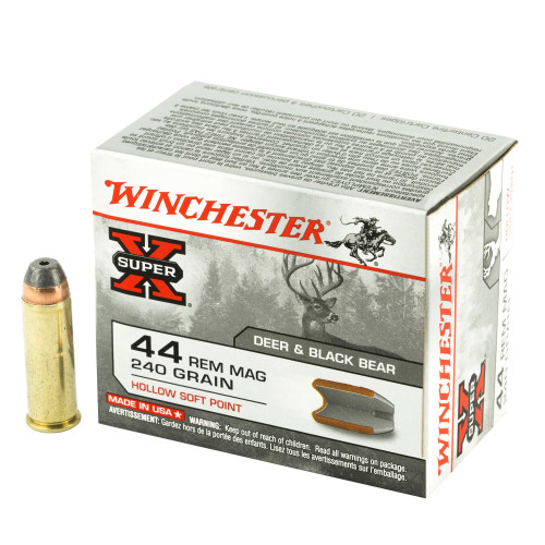 Winchester Super-X .44 Magnum 240gr Hollow Soft Point 20/Box Winchester Super-X .44 Magnum 240gr Hollow Soft Point 20/Box