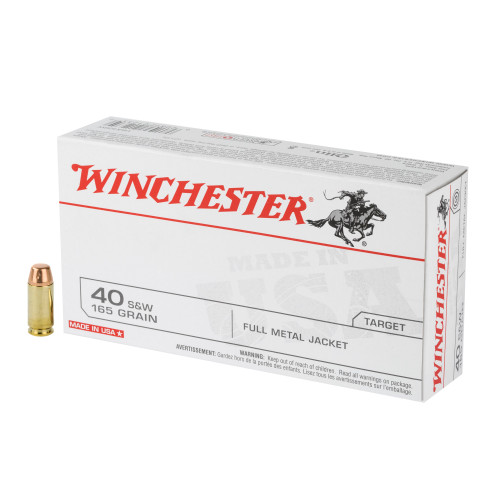 Winchester USA Target .40 S&W 165gr Full Metal Jacket 50/Box Winchester USA Target .40 S&W 165gr Full Metal Jacket 50/Box