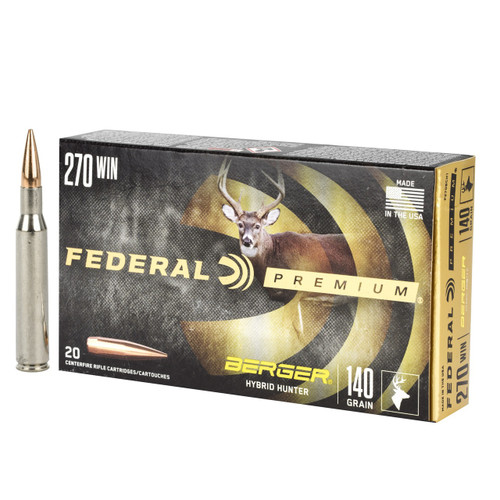 Federal Premium Berger Hybrid Hunter .270 Winchester 140gr Open Tip Match 20/Box Federal Premium Berger Hybrid Hunter .270 Winchester 140gr Open Tip Match 20/Box