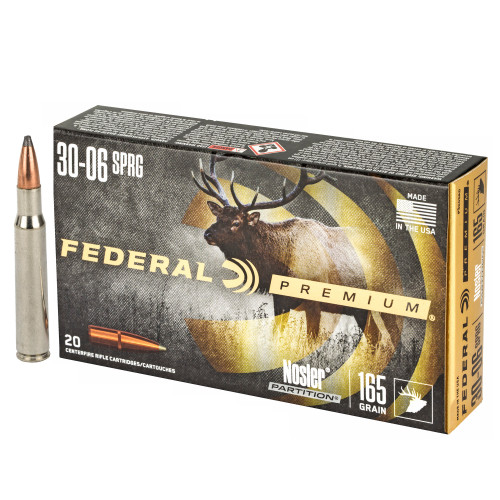 Federal Premium Vital-Shok .30-06 Springfield 165gr Nosler Partition 20/Box Federal Premium Vital-Shok .30-06 Springfield 165gr Nosler Partition 20/Box