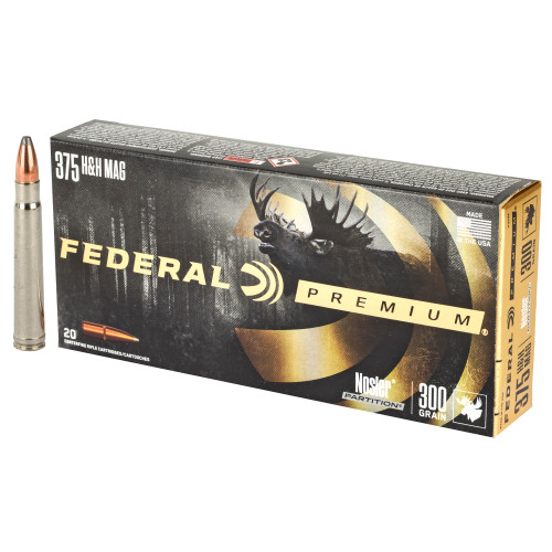 Federal Premium Cape-Shok .375 H&H Magnum 300gr Nosler Partition 20/Box Federal Premium Cape-Shok .375 H&H Magnum 300gr Nosler Partition 20/Box