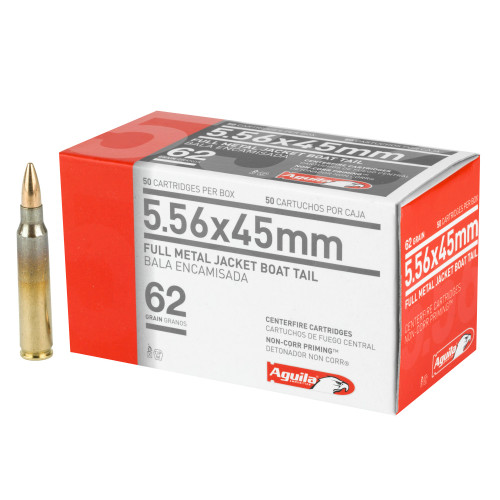 Aguila 5.56x45mm NATO 62gr Full Metal Jacket Boat Tail 50/Box