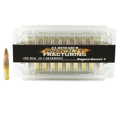 G2 Research RIP-OUT .300 AAC Blackout Subsonic 200gr Fracturing Solid Copper Lead-Free 20/Box G2 Research RIP-OUT .300 AAC Blackout Subsonic 200gr Fracturing Solid Copper Lead-Free 20/Box