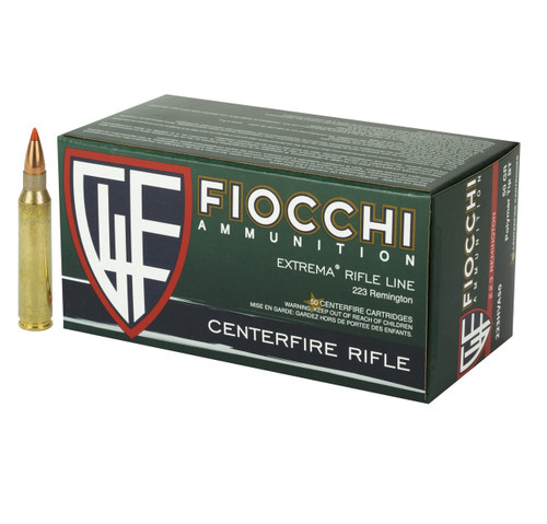 Fiocchi Field Dynamics .223 Remington 50gr Hornady V-MAX Polymer Tip Boat Tail 50/Box