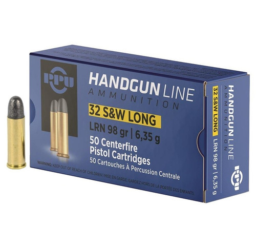 PPU (Prvi Partizan) .32 S&W Long 98gr Lead Round Nose 50/Box PPU (Prvi Partizan) .32 S&W Long 98gr Lead Round Nose 50/Box