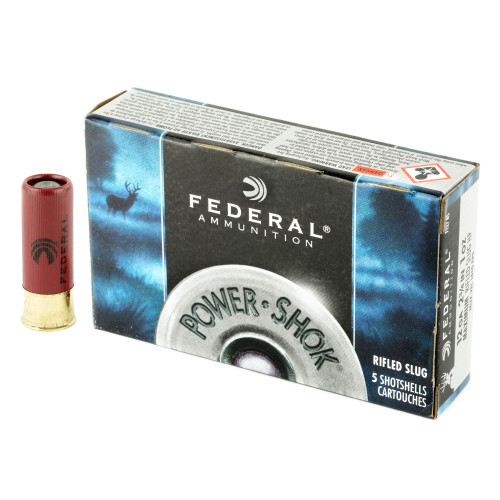 Federal Power-Shok 12ga 2-3/4" 1 oz Rifled Hollow Point Slug 5/Box