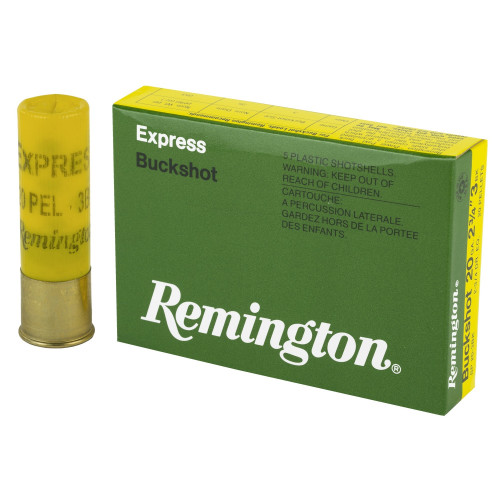 Remington Express 20ga 2-3/4" #3 Buckshot 20 Pellets 5/Box