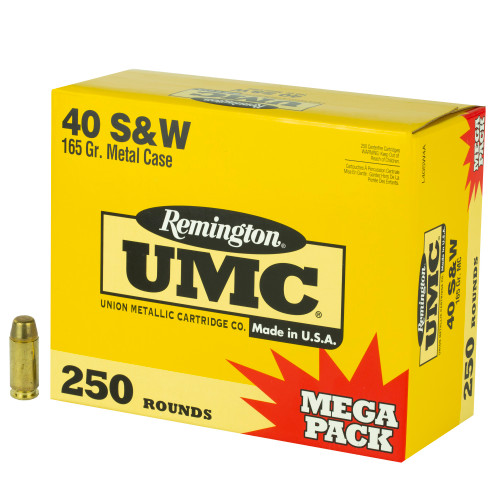 Remington UMC VALUE PACK .40 S&W 165gr Full Metal Jacket 250/Box Remington UMC VALUE PACK .40 S&W 165gr Full Metal Jacket 250/Box