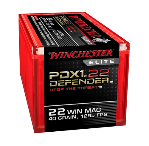 Winchester Self Defense .22 Winchester Magnum Rimfire (WMR) 40gr PDX1 Jacketed Hollow Point 50/Box Winchester Self Defense .22 Winchester Magnum Rimfire (WMR) 40gr PDX1 Jacketed Hollow Point 50/Box