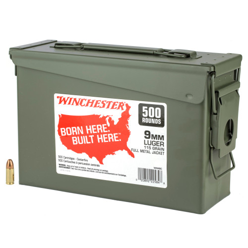 Winchester USA Target 9mm Luger 115gr Full Metal Jacket 500/Can Winchester USA Target 9mm Luger 115gr Full Metal Jacket 500/Can