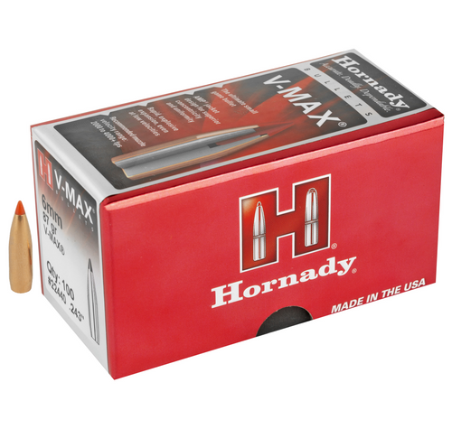 Brand: Hornady Bullets | MPN: 22440 | Use: Hunting (Coyotes) | Caliber: 6mm (.243 Diameter) | Grain: 87 | Bullet: Polymer Tip Boat Tail | MUNITIONS EXPRESS Brand: Hornady Bullets | MPN: 22440 | Use: Hunting (Coyotes) | Caliber: 6mm (.243 Diameter) | Grain: 87 | Bullet: Polymer Tip Boat Tail | MUNITIONS EXPRESS