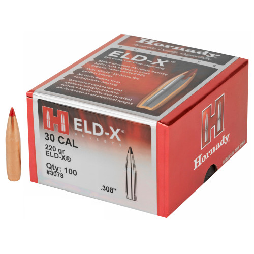 Brand: Hornady Bullets | MPN: 3078 | Use: Hunting (Mule Deer, Elk) | Caliber: .30 (.308 Diameter) | Grain: 220 | Bullet: Polymer Tip Boat Tail | MUNITIONS EXPRESS Brand: Hornady Bullets | MPN: 3078 | Use: Hunting (Mule Deer, Elk) | Caliber: .30 (.308 Diameter) | Grain: 220 | Bullet: Polymer Tip Boat Tail | MUNITIONS EXPRESS