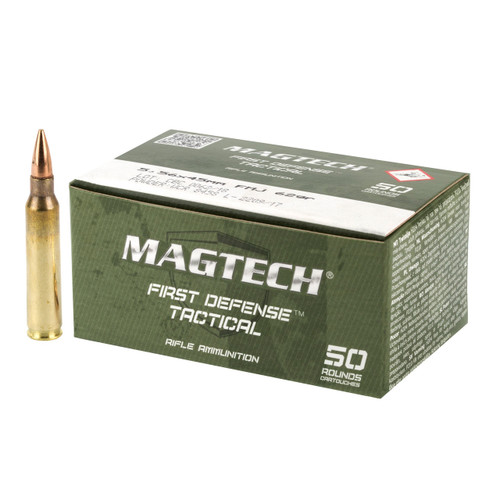 Magtech First Defense Tactical 5.56x45mm NATO M193 55gr Full Metal Jacket 50/Box Magtech First Defense Tactical 5.56x45mm NATO M193 55gr Full Metal Jacket 50/Box