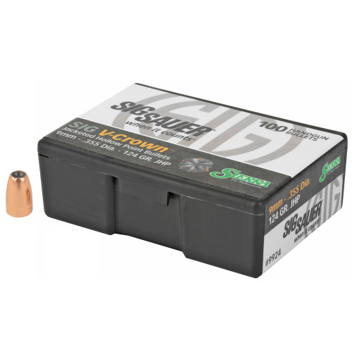 Brand: Sierra Bullets | MPN: 9924 | Use: Defense | Caliber: 9mm (.355 Diameter) | Grain: 125 | Bullet: Jacketed Hollow Point | MUNITIONS EXPRESS